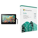 Wacom Cintiq 16 Kreativ-Stift-Display Tablet (zum Skizzieren, Illustrieren & Zeichnen + Microsoft Office 365 Family | Box