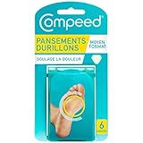 Compeed Hornhautpflaster Medium – Hydrokolloid-Pflaster gegen starke Hornhaut an den Füßen, 6er Pack