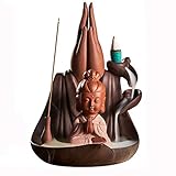 Jixi Räuchergefäß Weihrauchbrenner Wasserfall Rauch, Weihrauchbrenner Rückfluss, Räuchergefäß Weihrauchhalter Buddha, Geschenke für Home Office Dekor Räucherfass (Color : C)