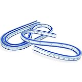 SANTOO 2 STK Flexibles Kunststoff Kurvenlineal Maß Werkzeug für Kurvenverläufe 30CM + 60CM Kurve Lineal Handwerk Zeichnen Maß Werkzeug