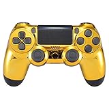 eXtremeRate Hülle für PS4 Controller, Case Gehäuse Cover Oberschale Schutzhülle Skin Schale Shell für PS4 Pro PS4 Slim Playstation 4 Controller (CUH-ZCT2 JDM-040 JDM-050 JDM-055)-Chrome G