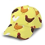 DAIDYA Baseballmütze Huhn Cornish Cross Wallpaper Mode Männer und Frauen Bequemer Trucker-Hut mit gebogener Kante zum Laufen, Radfahren, Angeln, Tennis, Golf, Outwork, Gartenarbeit usw