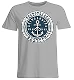 Generisch Heimathafen Rostock - Übergrößenshirt -4XL-Grey Melang