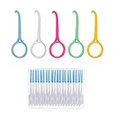 5 Stücke Aligner Entfernungswerkzeug Unsichtbare Zahnentfernung und 20 Stücke Silikon doppelseitige Interdentalbürsten Bürstchen für Unsichtbare Zahnspangen, Retainer Entfernung für Zahnspang