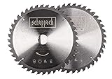 scheppach 7901201706 Zubehör Sägeblatt-Set für Kappsäge Kappzugsäge HM140L, ideal zum Schneiden von MDF-Paletten, Laminat, Weich-und Hartholz, Kunststoffen, Aluminium und NE-Metalle, 216x30x2,8/40 Z