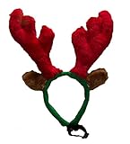 Ciffre Weihnachtsgeweih Elch Geweih Haarreif Weihnachtsmütze Nikolausmütze für den Hund X56