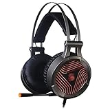 KYAM Studio Headset USB-Gaming-Headset 7.1 Surround-Sound Über Ohr-Gaming-Kopfhörer mit MIC-kompatibel Mit PC-Laptop PS4 F