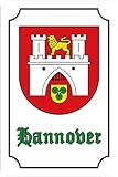 Metall Schild 20x30cm Hannover Wappen Stadtwappen Tin Sig