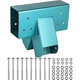 VEVR Schaukelverbinder 9,3x30,5x14,3cm Schaukelwinkel Eisen Pulverbeschichtet Wandverbinder 2mm Dicke Holzverbinder Kantholz Grün Vierkant Schaukelverbinder ​Pfostenverbinder für Gartenschauk