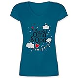 Schwangerschaft Kleidung Geschenk - Ihr werdet Oma & Opa - schwarz - XL - Türkis - XO1525 - XO1525 - Damen T-Shirt mit V
