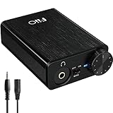 FiiO E10K-TC Kopfhörer-Verstärker USB DAC Typ C, mit 3,5 mm M/F, geschirmtem Stereo-Audio-Verlängerungskabel, 1,8 m, Schw