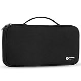 Simboom CD/DVD Mappe Etui 96 Kapazität Discs Aufbewahrung Tasche Nylon, Wasserdicht Tragetasche für Auto, Schw