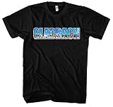 Gladbach Vintage Skyline Herren T-Shirt | Stadt - City - Fussball - Sport - Gladbach Shirt - Ultras | Schwarz (S) Druk: B