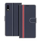 COODIO Handyhülle für Samsung Galaxy Xcover Pro Handy Hülle, Samsung Galaxy Xcover Pro Hülle Leder Handytasche für Samsung Galaxy Xcover Pro Klapphülle Tasche, Dunkel Blau/R