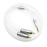 HansnBy 4,4 MM symmetrischer Stecker auf Zwei Cinch-Stecker 2 Cinch-Stecker Audio-Adapterkabel Kompatibel mit Sony WM1A / 1Z, PHA-2A Digital Audio Play