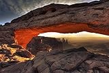 Malen Nach Zahlen Für Erwachsene,Diy Ölgemälde Nummer Mesa Arch Canyonlands National Park Leinwand Gemälde Für Erwachsene Kinder Anfänger,Ohne Rahmen (16x20In)