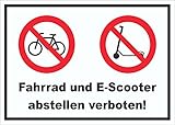 HB-Druck Schild Fahrrad und E-Scooter abstellen verboten A0 Rückseite selbstkleb