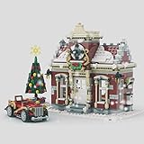 OLOK Weihnachten Haus Modell Bauset, MOC-84431, 1049 Teilel Weihnachten Rathaus Baukasten, Weihnachten Bauset Kompatibel mit Lego C