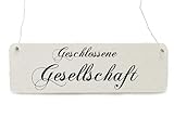 Interluxe Shaby Vintage Türschild GESCHLOSSENE Gesellschaft Restaurant Gaststätte H