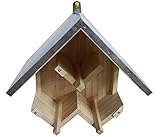 Dehner Natura Wildvogel-Erdnussbutterhaus Triple, ca. 24 x 16 x 16 cm, Kiefernholz/Metall,