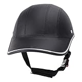Abaodam 1 Pc Fashion Unisex Reithelm Schutzhülle Kopfschutz Baseballkappe für Outdoor- Motorradfahren (schwarz, freie Größe)