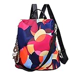 shepretty Damen Rucksack Oxford Umhängetasche Multifunktions Schultaschen, 4Regenbog