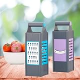 Wiseman - 4-in-1 Gemüsehobel/Kartoffelchips-Reibe aus Kunststoff mit 4 Seiten Gemüseschneider, Kartoffelschneider und glattem G