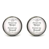 QZH Manschettenknöpfe, schlicht und ewig freundlich, minimalistischer Text Art Gun Black Time Edelstein, Metall, modische Unisex-Kleidung, Hemd, Ärmel, Knopf, Europa und Amerika, Geschenk