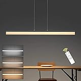 Gorssen 24W LED Pendelleuchte esstisch Modern LED Hängeleuchte Dimmbar Hängelampe mit Fernbedienung,Schwarz Kronleuchter Höehenverstellbar 150cm,Esstischlampe Design,für Wohnzimmer Küche Bü