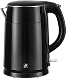 ZWILLING Wasserkocher, 1,2 Liter, 1.550-1.850 Watt, Edelstahl/Kunststoff, Schw