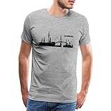 Spreadshirt Hamburg Skyline Männer Premium T-Shirt, M, G