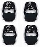 4 PCS Edelstahl Auto Türschlossabdeckung für Peugeot 2008 3008 4008 208 308 408 508, Autotürschloss Schnalle Door Lock Cover, Korrosionsschutz Abdeckung Auto Styling Edg