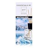 ipuro ESSENTIALS Raumduft frozen winter Set für eine erfrischendwinterliche Atmosphäre aus Glas mit Rattanstäbchen, 50