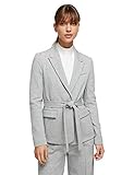 KARL LAGERFELD Womens Tailored Jersey Blazer, Grey Melange, M