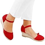 Sandaletten Damen Strand Schuhe Freizeit Frauen Sommerschuhe Sandals Römersandalen Römische Atmungsaktiv Riemchensandale Sandaletten Schuhe Flach Plateau Bequem Elegant Sommer Sandalen G