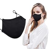 viciviya Baumwolle Masken,Stoffmaske Wiederverwendbar,3-Lagige Gesichtsmaske,Behelfsmasken,Staubschutzmaske für Damen und Herren,Waschb