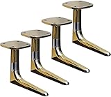 Byakns Stützbeine für Möbel 4 STÜCK Goldene L-förmige Sofa-Beine, Schwarze Aluminiumlegierung Möbelbeine Füße, for Schrankschrank Sofa Couch Stuhltisch, DIY. Ersatzbeine 13 cm 16 cm op