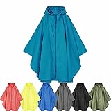 Comeno Poncho Regenmantel (XL) wasserdichte Regenjacke, Weicher Stoff, wasserdicht 3000mm+ Regencape für Fahrrad, Wandern, Angeln und R