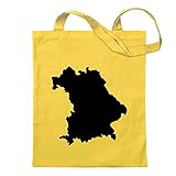 Kiwistar Bayern Deutschland Silhouette Tragetasche Baumwolltasche Stoffbeutel Umhängetasche Langer Henk