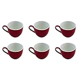 Flirt by R&B 516128 'Doppio' Espresso-Obere/Espressotasse 80 ml, Ø 6 x 5 cm, rot (6er Pack)