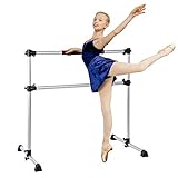 OneV FT Ballettstange 120 cm Doppelte freistehende Stretchstange Höhenverstellbare Tanzstange Ballet Bar für den Heim- oder S
