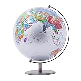 ZSM Globus Geographische Weltkugel Für Kinder-12,5' Schreibtisch Klassenzimmer Dekorative Globus Mit Silber 304 Edelstahlstand 9 Farben Bildungsweltglob