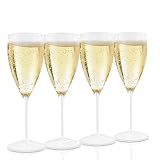 Via Mondo Camping Sektgläser 4er Set, Polycarbonat, 130 ml, Spü