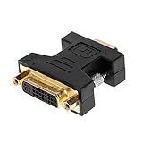 DROHOO Analog weiblich Dvi-I (24+5) auf Vga Svga Stecker (15-Pin) Anschlussadapter,Schwarz+G