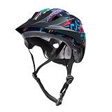 O'NEAL | Fahrrad-Helm | Kinder | Mountainbike Urban | Einhändiges Öffnen und Schließen, Größenverstellbar bis zu 56cm, Sicherheitsnorm EN1078 | Flare Youth Helmet Rex V.22 | Multi | OS (51-55cm)