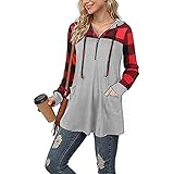 Damen-Winter-Langarm-Oberteil mit Karo-Nähkragen und Kapuze 890 Women Schmetterling Ladies Rib Pocket Turnup bunter Cartoons sportbekleidung Hoodie g