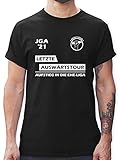JGA Junggesellenabschied Männer - JGA 2021 Letzte Auswärtstour Bräutigam - L - Schwarz - JGA auswärtstour männer - L190 - Tshirt Herren und Männer T-S