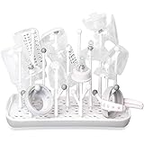Trockenständer Babyflaschen, Abtropfgestell für Babyflaschen, Flaschen, grauSaugern, Bechern und Babyflaschen Zubehör, BPA-frei, G