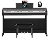 Yamaha Arius YDP-144 B E-Piano Set (elegantes Digitalpiano, 88 Tasten, GHS-Tastatur, CFX-Klangerzeugung & 2x 8W Lautsprecher inkl. Pianobank, Kopfhörer & Klavierschule mit CD & DVD) Schw