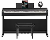 Yamaha Arius YDP-144 B E-Piano Set (elegantes Digitalpiano, 88 Tasten, GHS-Tastatur, CFX-Klangerzeugung & 2x 8W Lautsprecher inkl. Pianobank, Kopfhörer & Klavierschule mit CD & DVD) Schw